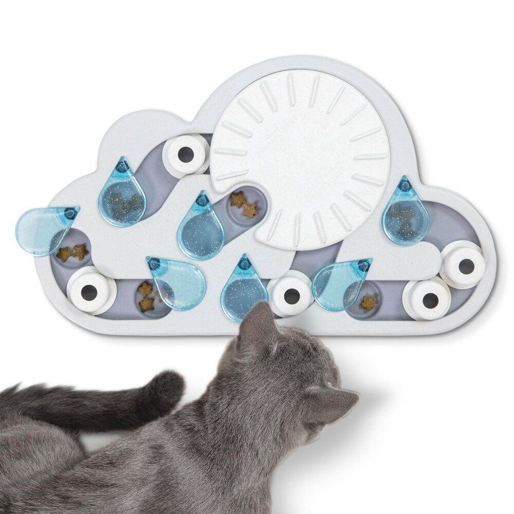 Interactive Cat Puzzle Feeder Toy 19 Compartments Slow Feeder Durable Easy Clean